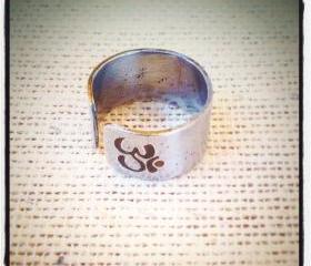 Personalized OM ring, Buddha ring, Initial Ring, personalized ring